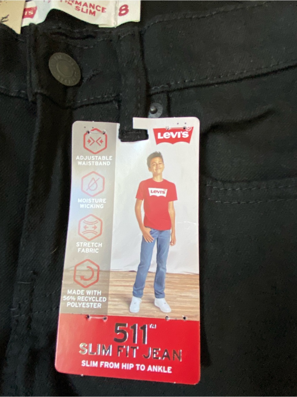 Levi's Kids Slim Fit Jeans - Black